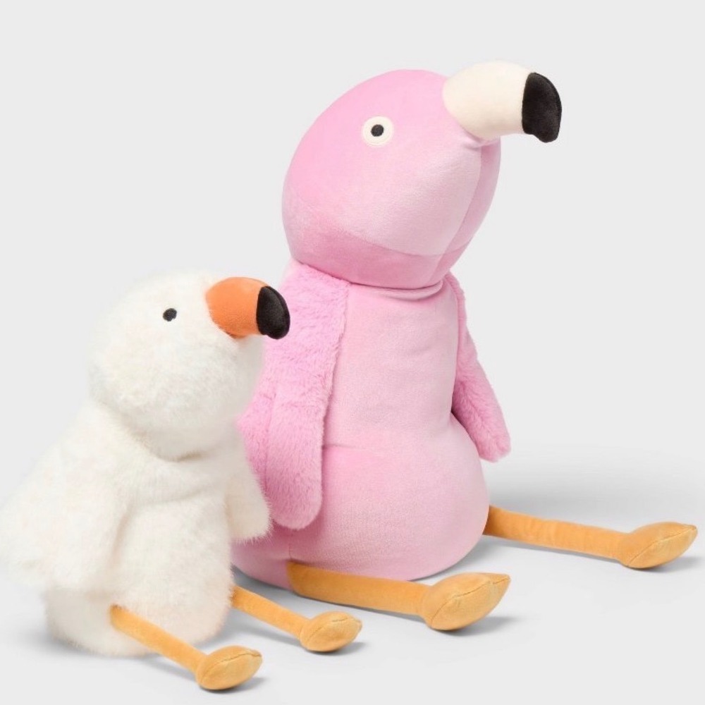 Pillowfort weighted Flamingo and Baby Weighted Pillow Pink